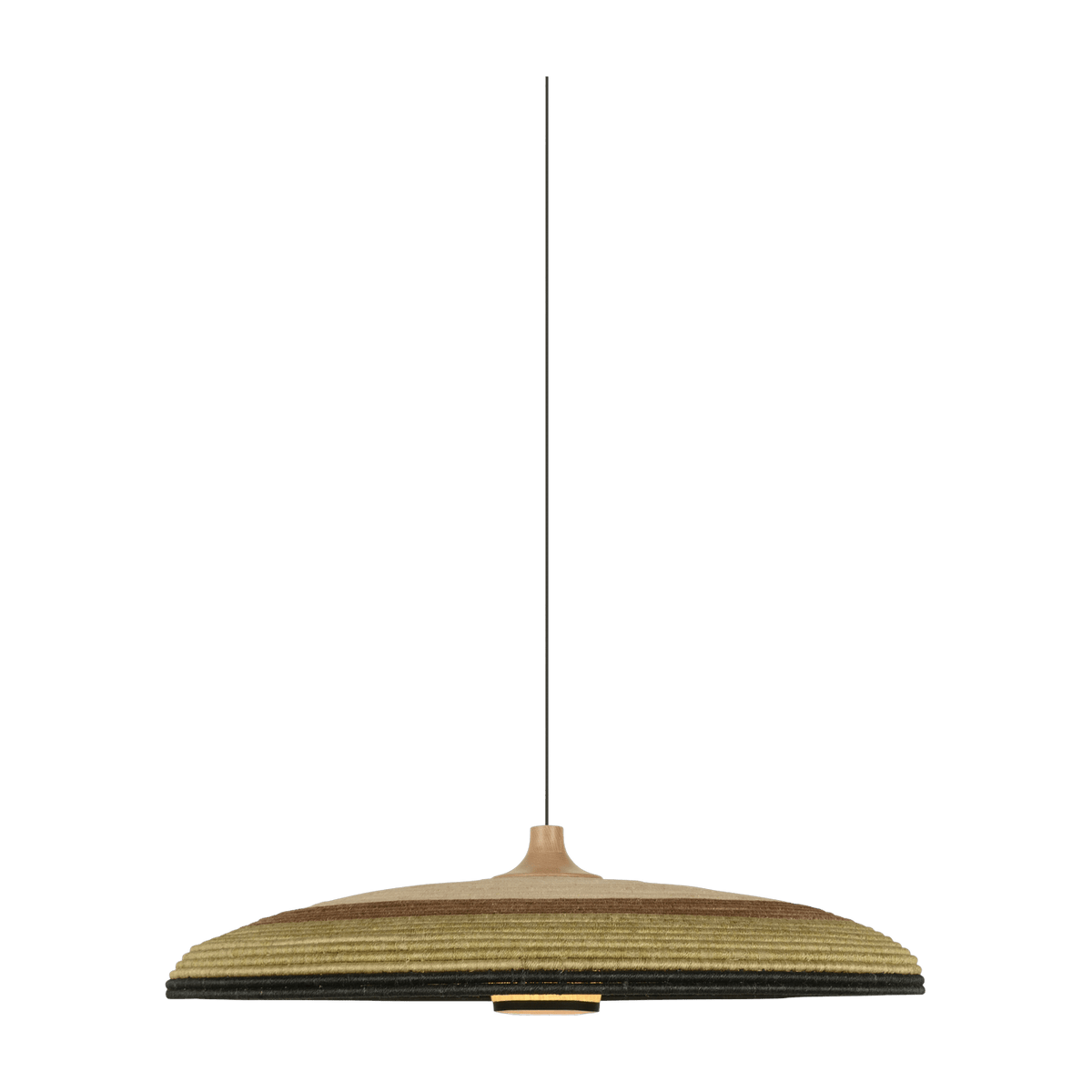 Suspension en abaca tissée verte M Grass - Forestier - The Cool Republic