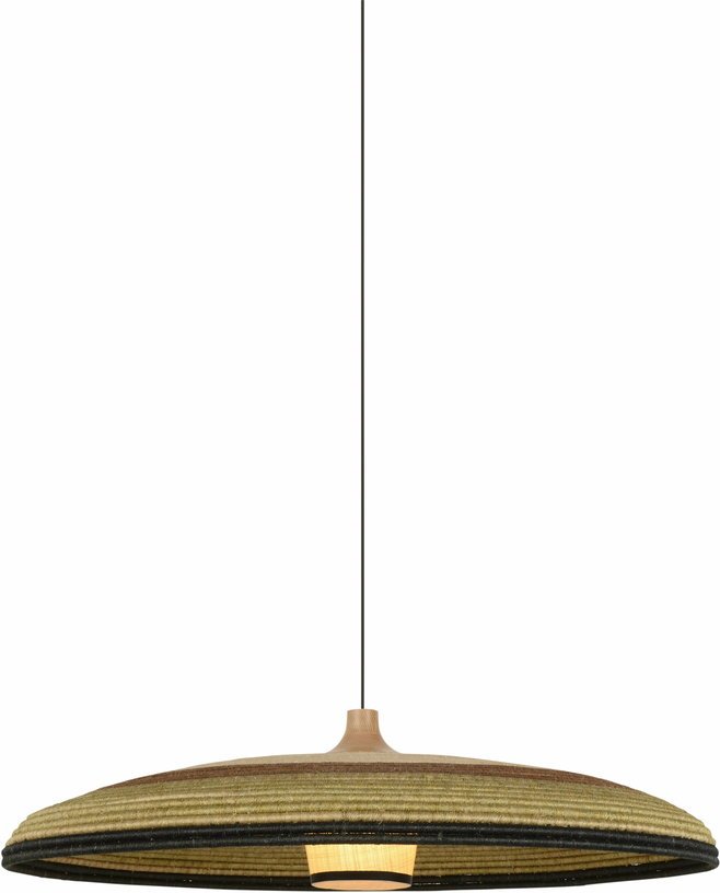 Suspension en abaca tissée verte M Grass - Forestier - The Cool Republic