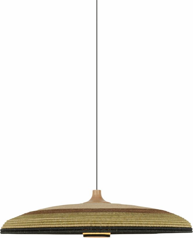 Suspension en abaca tissée verte M Grass - Forestier - The Cool Republic