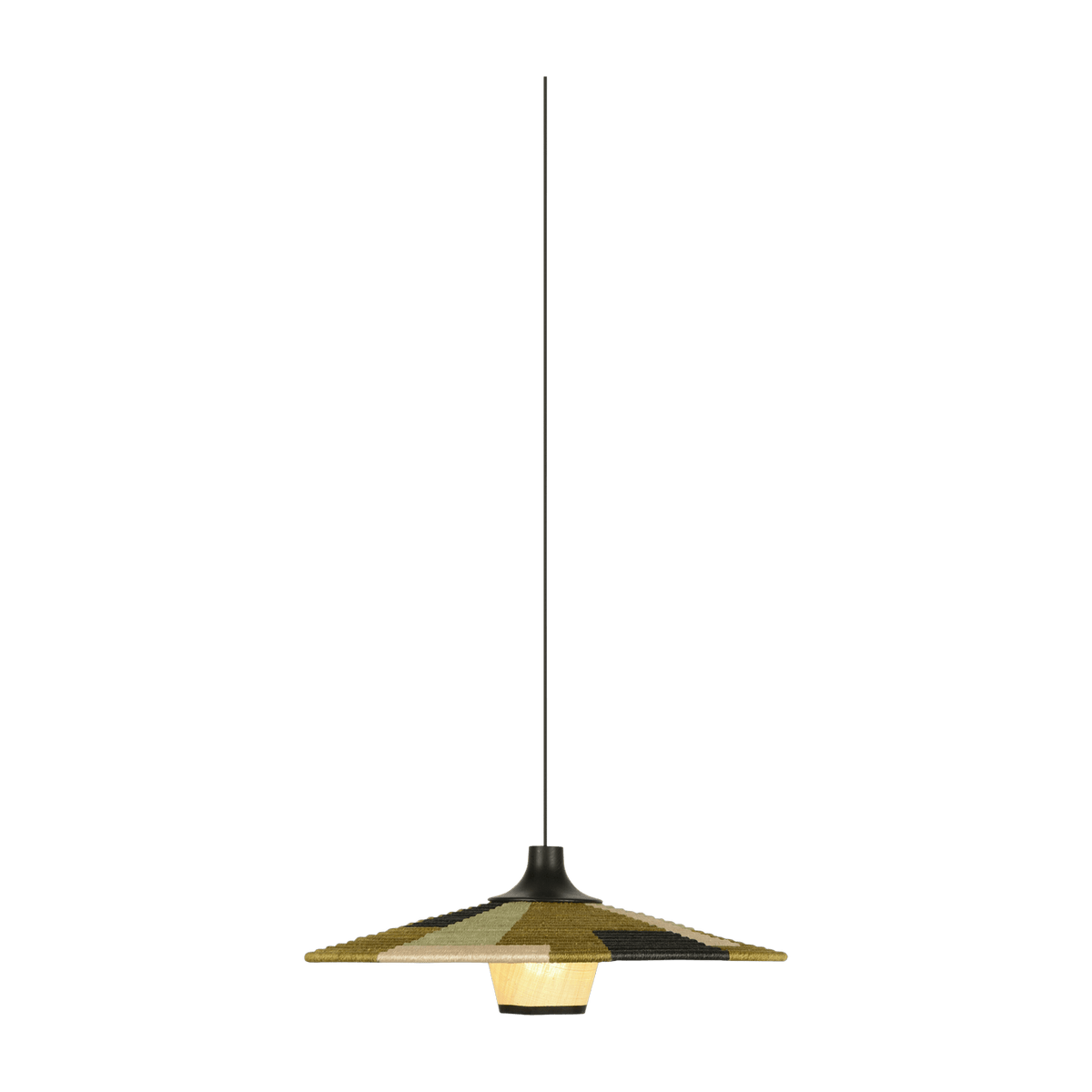 Suspension en abaca tissée verte M Parrot - Forestier - The Cool Republic
