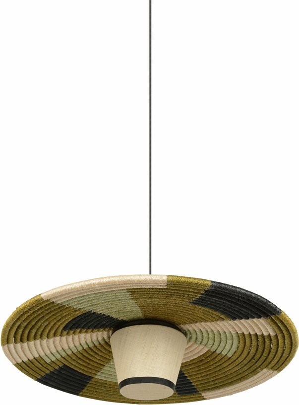 Suspension en abaca tissée verte M Parrot - Forestier - The Cool Republic