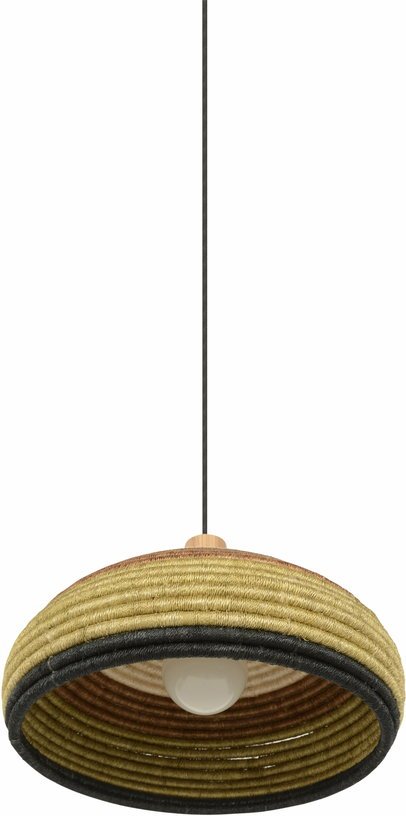 Suspension en abaca tissée verte S Grass - Forestier - The Cool Republic
