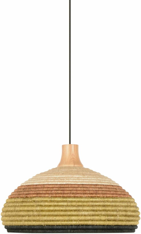 Suspension en abaca tissée verte S Grass - Forestier - The Cool Republic