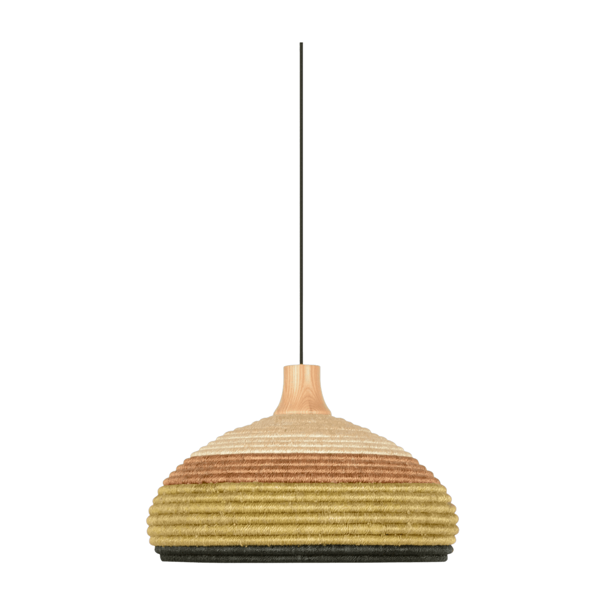 Suspension en abaca tissée verte S Grass - Forestier - The Cool Republic
