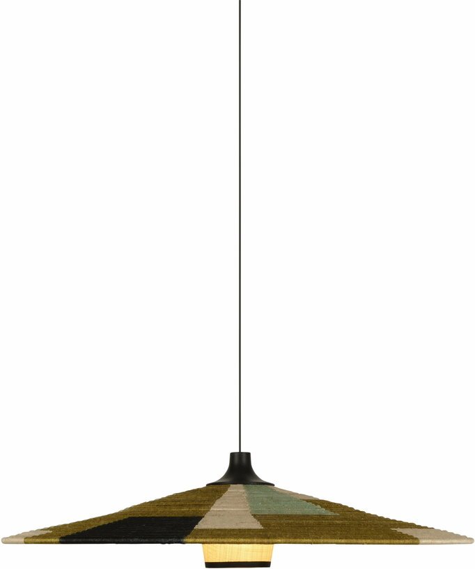 Suspension en abaca tissée verte XL Parrot - Forestier - The Cool Republic