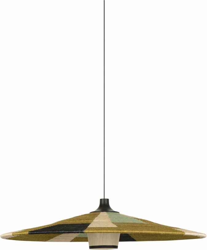Suspension en abaca tissée verte XL Parrot - Forestier - The Cool Republic