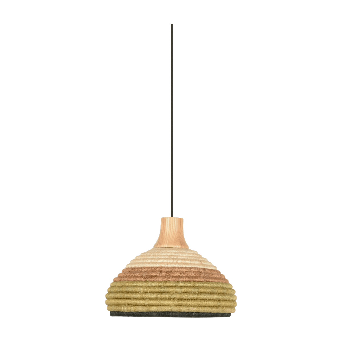 Suspension en abaca tissée verte XS Grass - Forestier - The Cool Republic