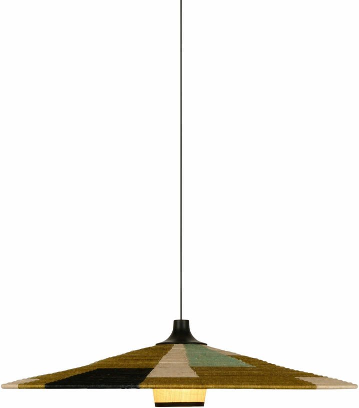Suspension en abaca tissée verte XXL Parrot - Forestier - The Cool Republic