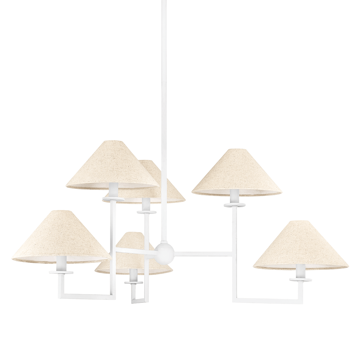 Suspension en acier blanc texturé 100x41cm Gladwyne - Mitzi - The Cool Republic