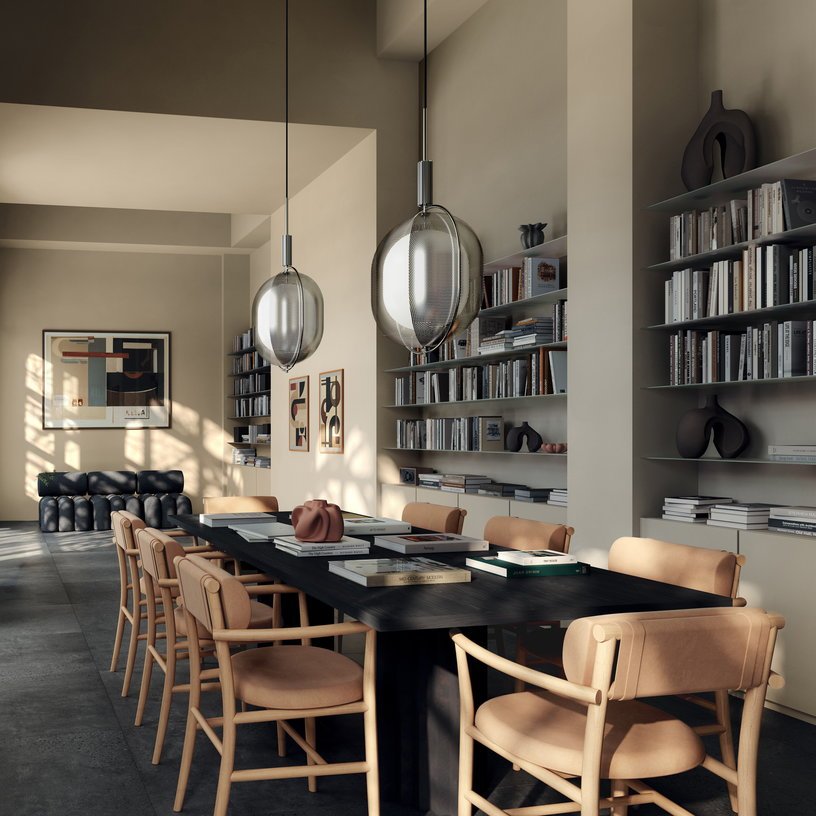 Suspension en acier chromé 30x54,5cm Pearl - 101 COPENHAGEN - The Cool Republic