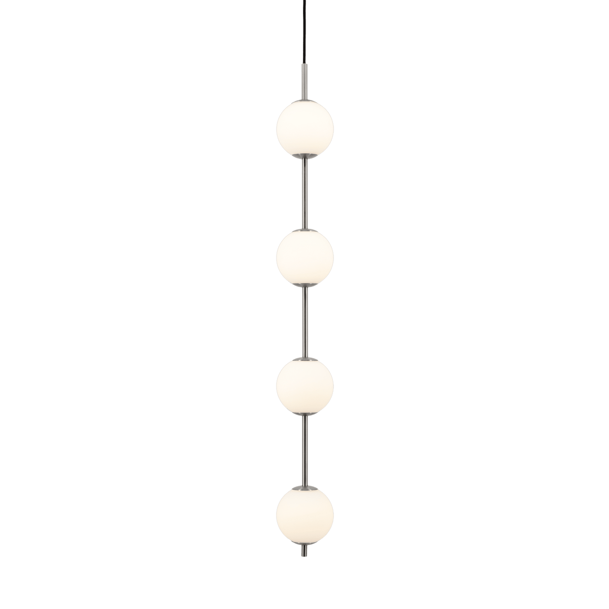 Suspension en acier et quatre verres soufflés opalin 12x104cm Audrey - Umage - The Cool Republic