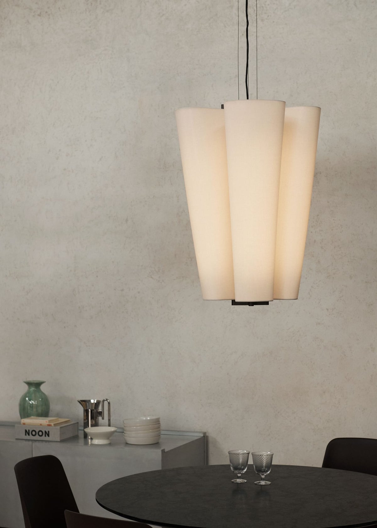Suspension en acier et toile naturel beige 54cm Bella SC115 - &tradition — vue 5