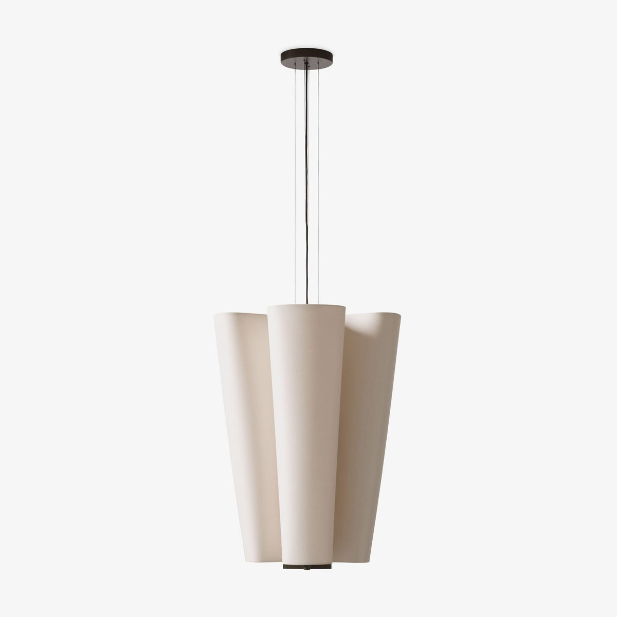 Suspension en acier et toile naturel beige 54cm Bella SC115 - &tradition — vue 6