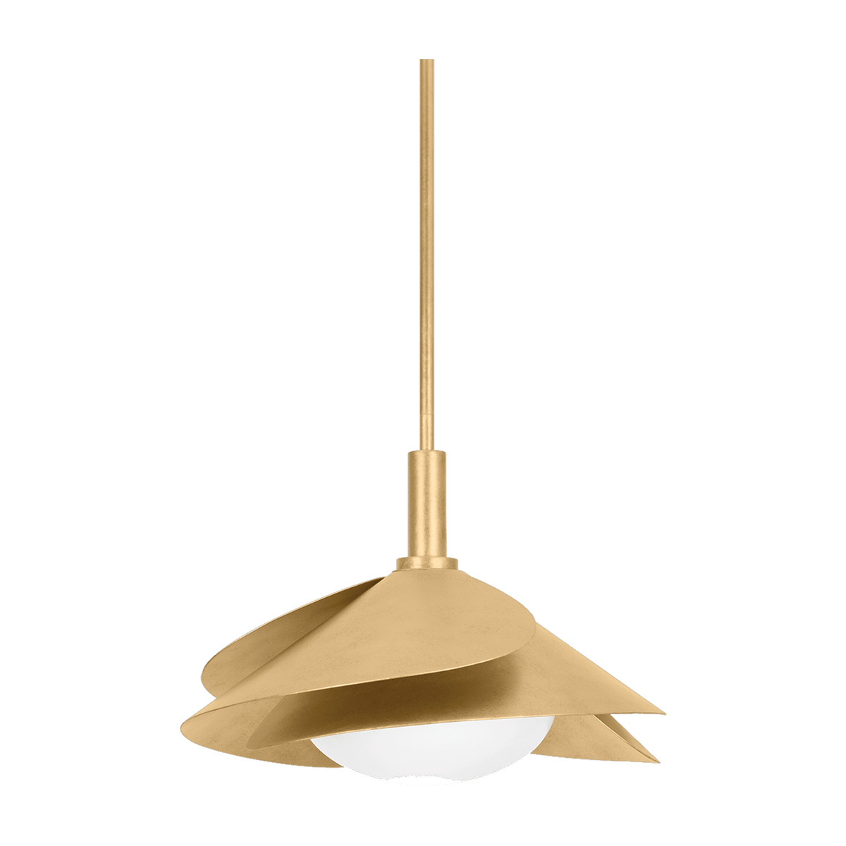Suspension en acier feuille d'or ancienne 39x30cm Brookhaven - Hudson Valley Lighting - The Cool Republic