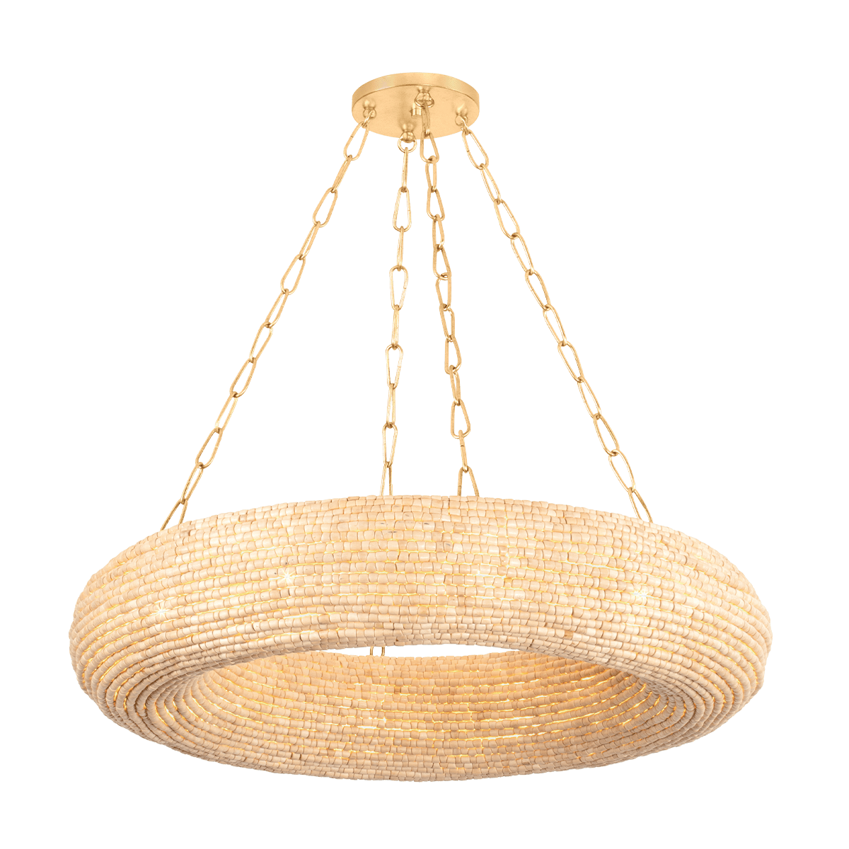 Suspension en acier feuille d'or ancienne 91x18cm Lure - Corbett Lighting - The Cool Republic