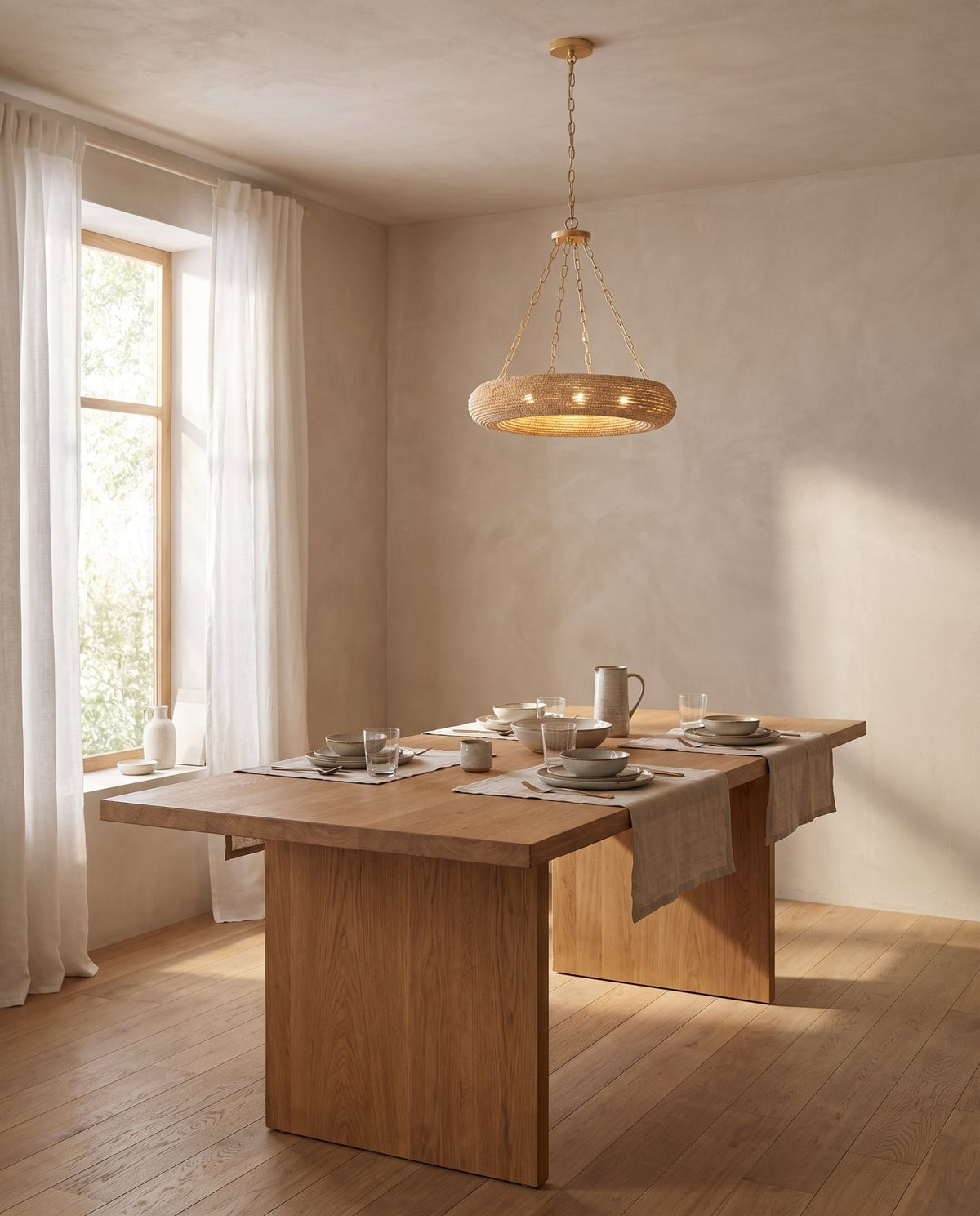 Suspension en acier feuille d'or ancienne 91x18cm Lure - Corbett Lighting - The Cool Republic