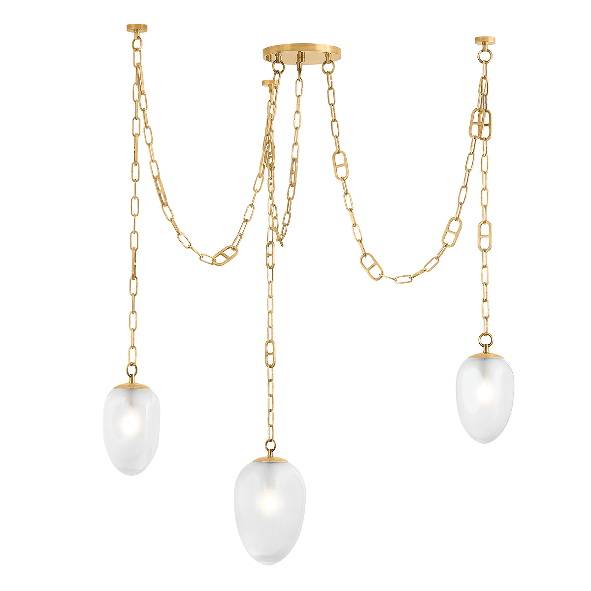 Suspension en acier laiton ancien 122x90cm Daith - Corbett Lighting - The Cool Republic