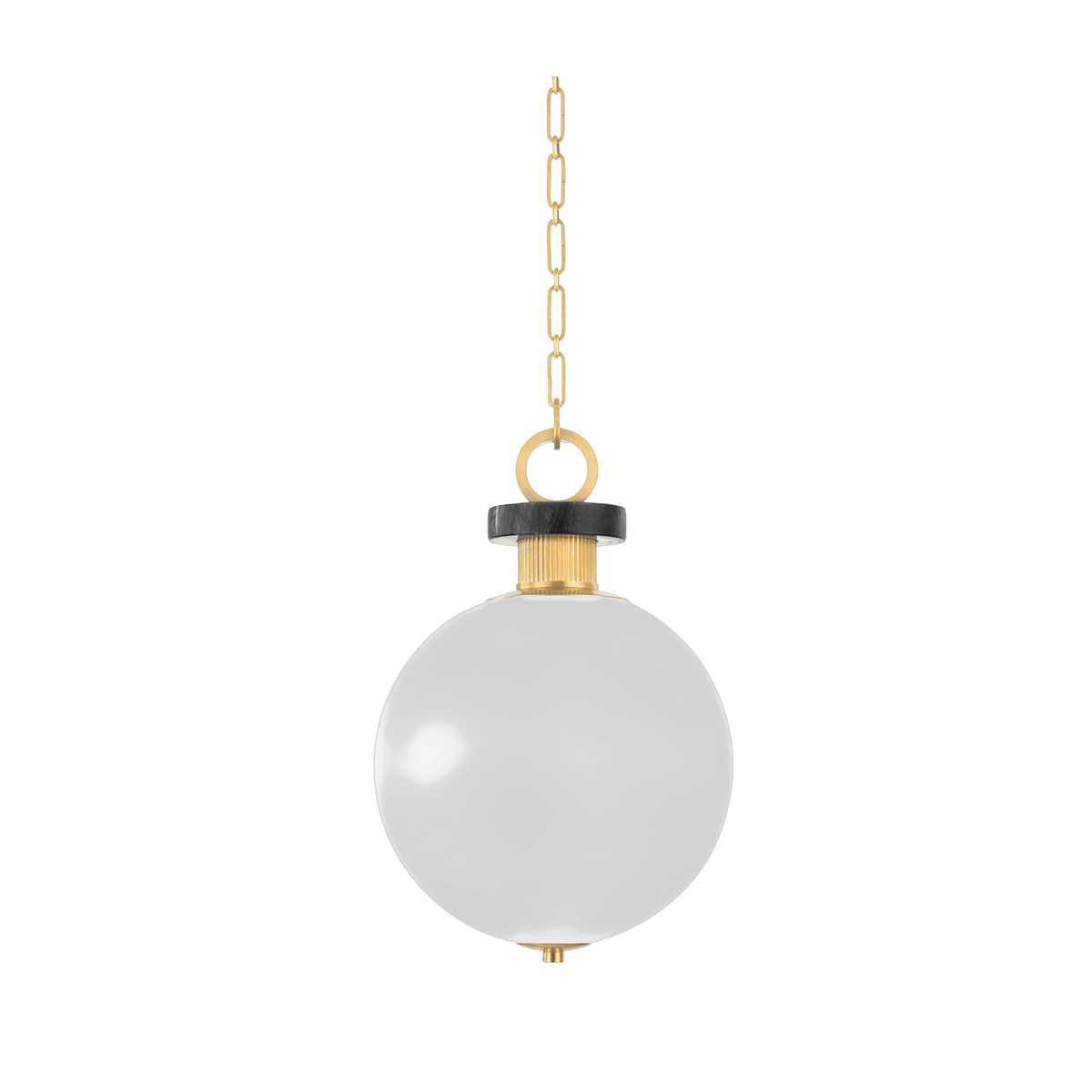 Suspension en acier laiton ancien 34x52cm Haru - Corbett Lighting - The Cool Republic