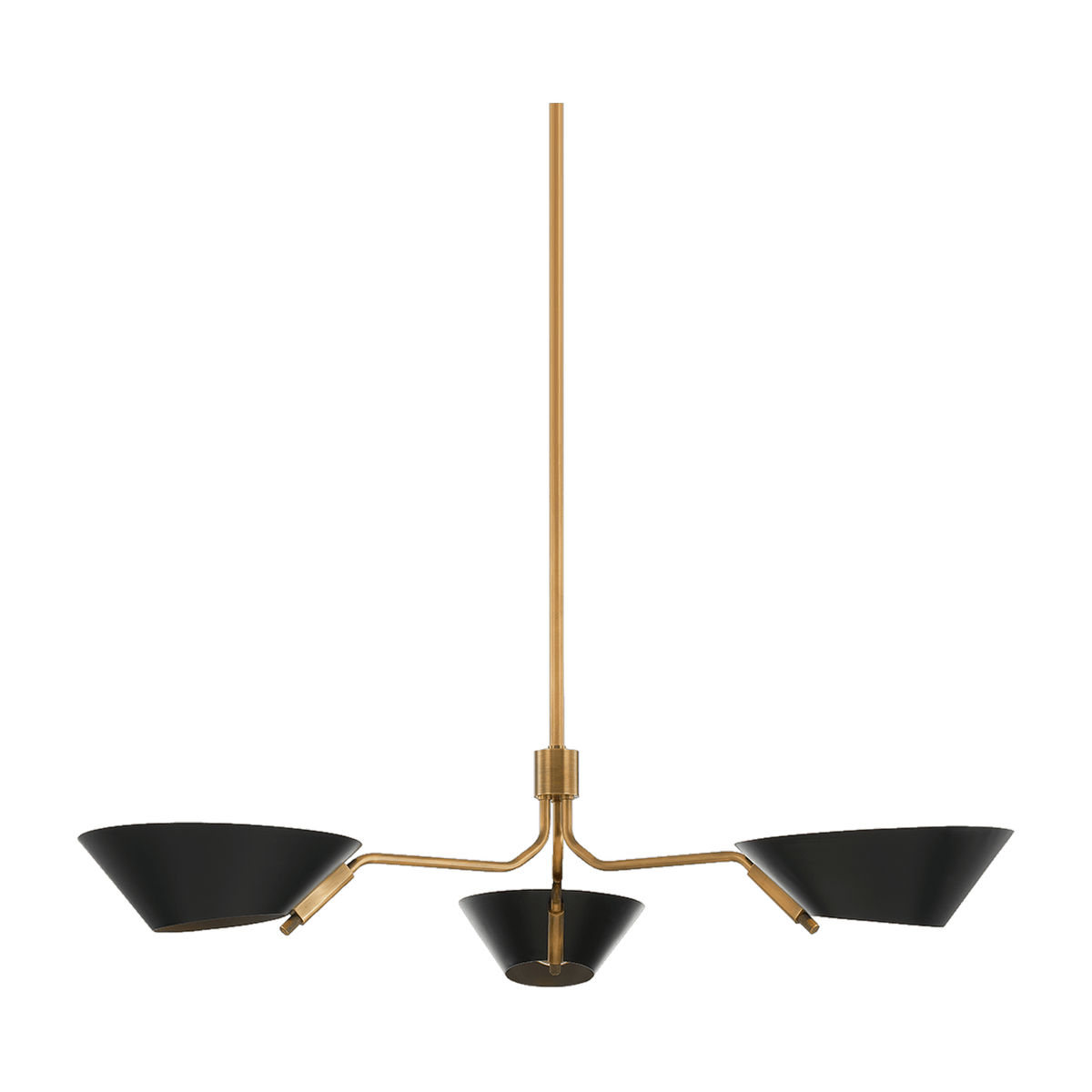 Suspension en acier laiton patiné et noir doux 109x22cm Sacramento - Troy Lighting - The Cool Republic