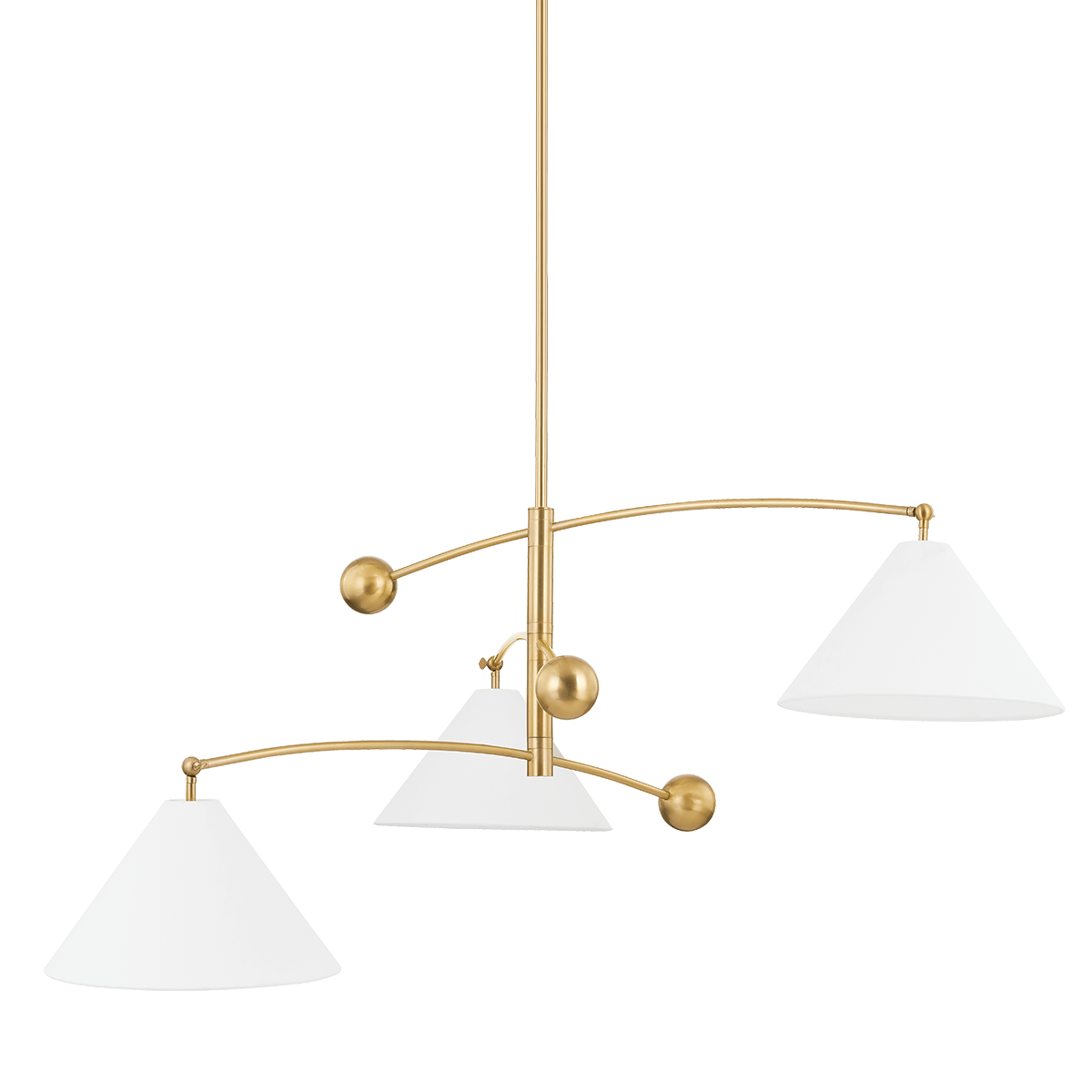 Suspension en acier laiton vieilli 140x55cm Birdie - Mitzi - The Cool Republic