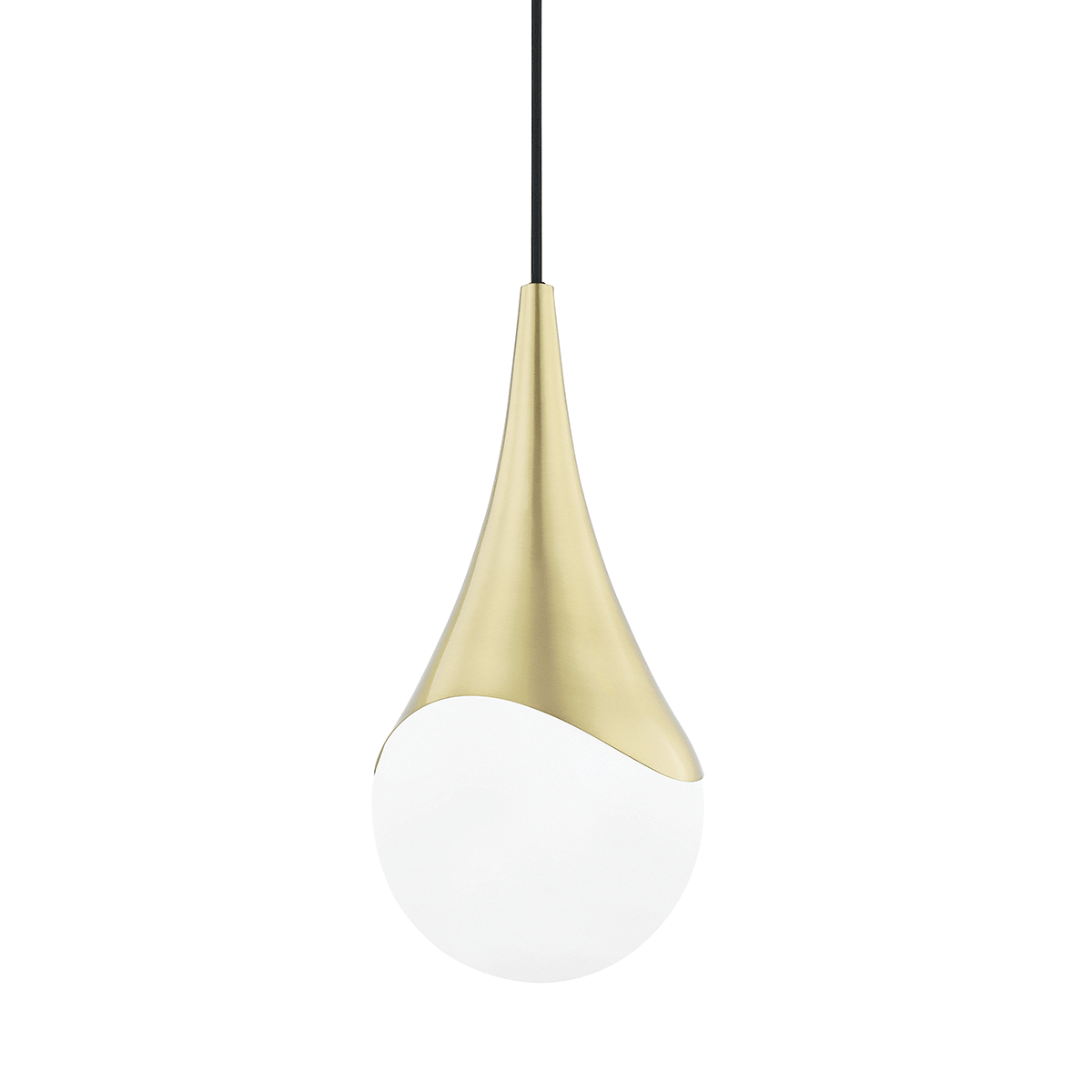 Pendant light in steel and aged brass 19x41cm Ariana - Mitzi
