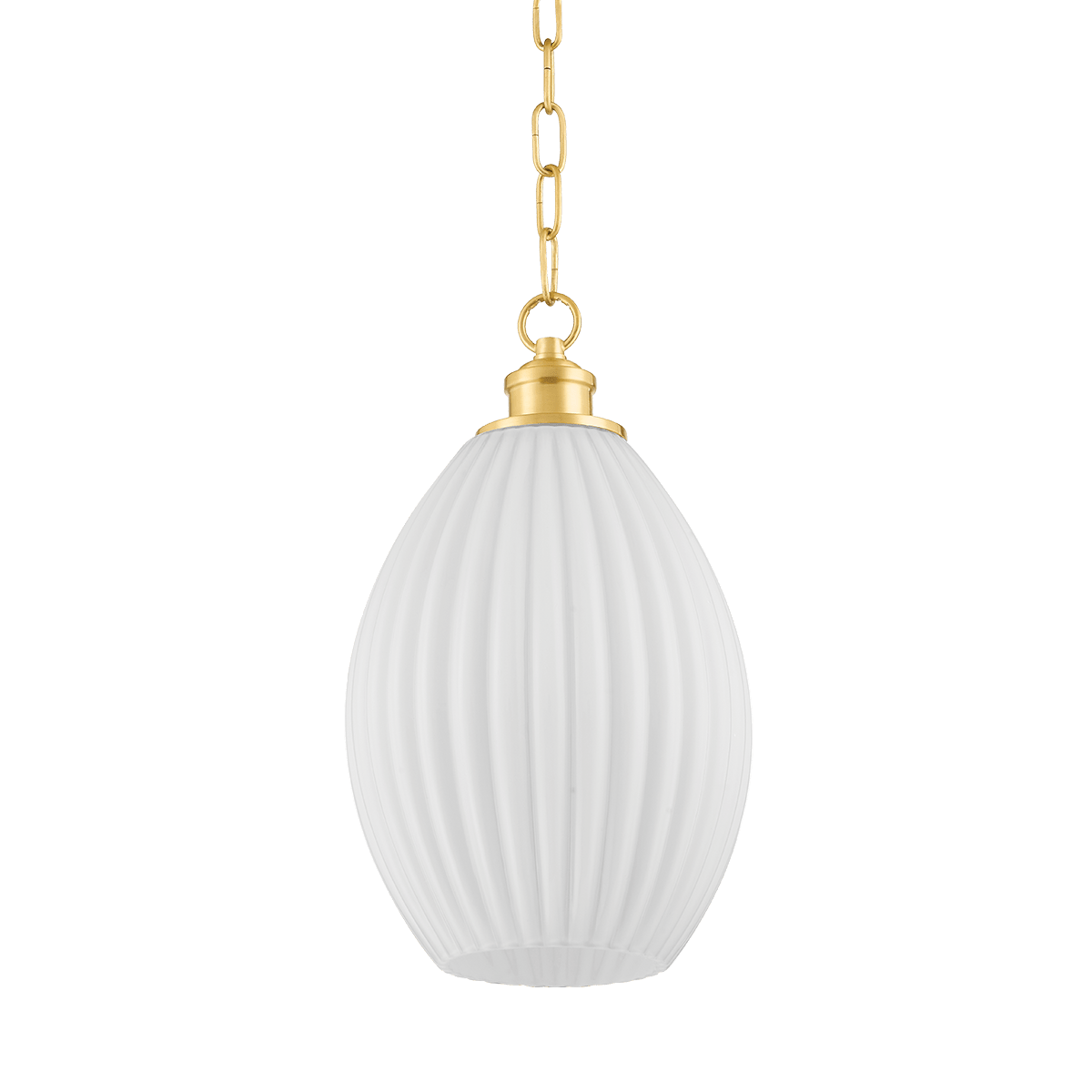 Pendant light in steel with aged brass 23x39cm Hillary - Mitzi