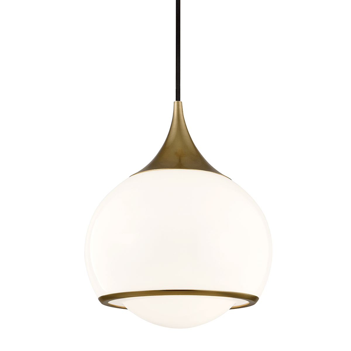 Aged Brass Steel Pendant 25x29cm Reese - Mitzi