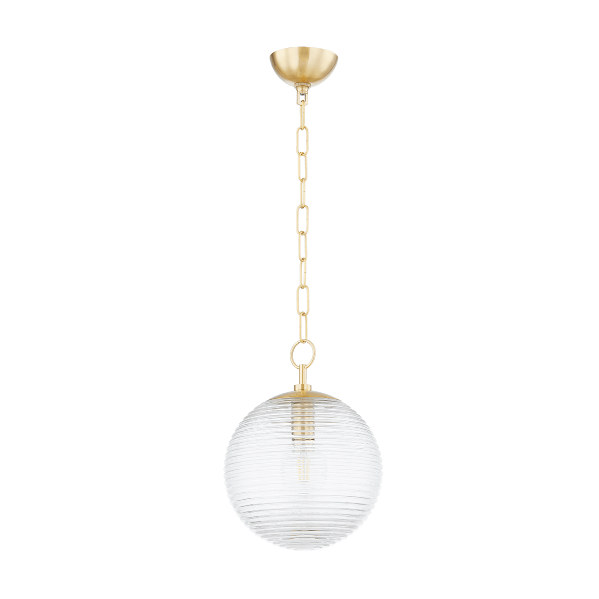 Pendant light in steel and aged brass 27x36cm Sara - Mitzi