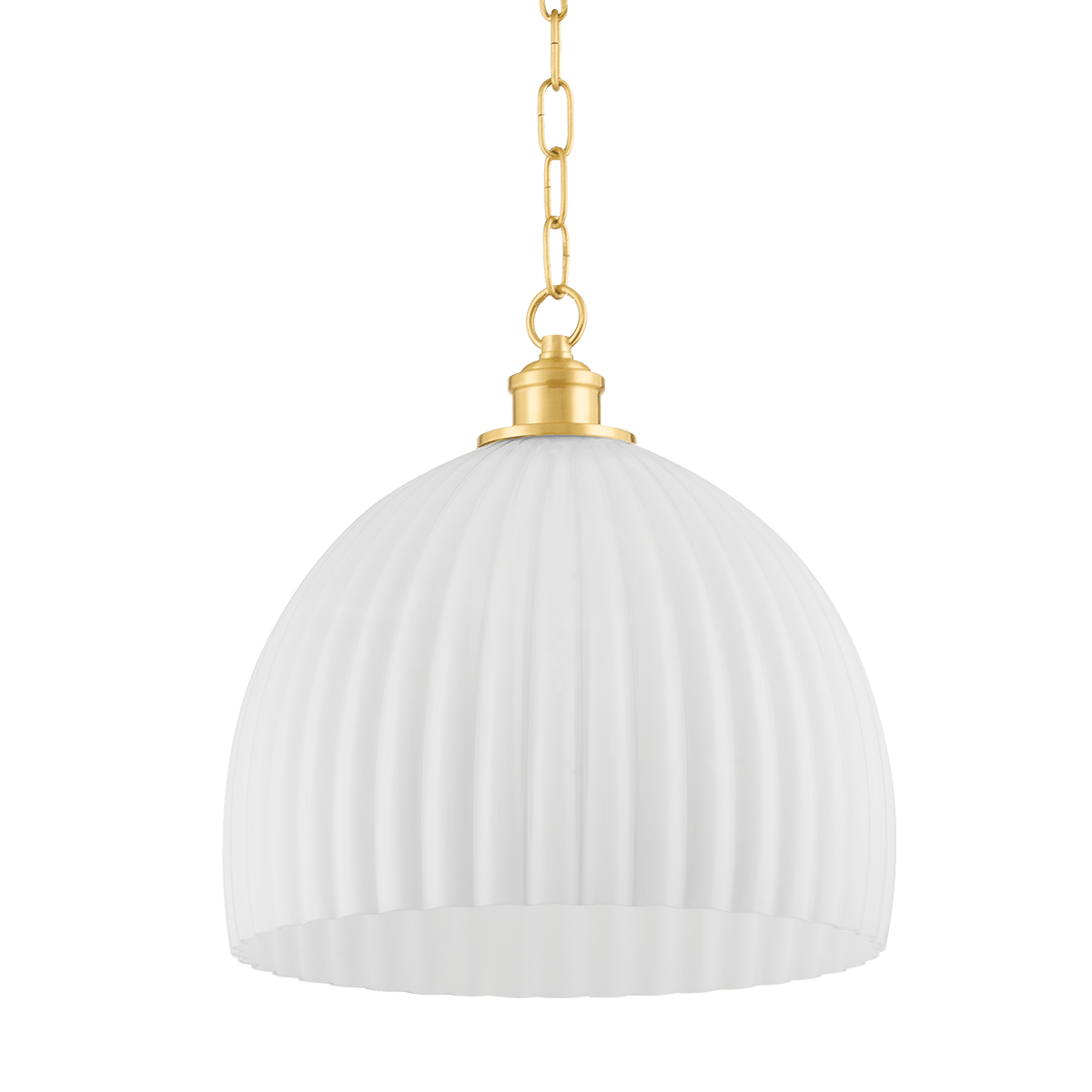 Suspension in steel and aged brass 36x37cm Hillary - Mitzi