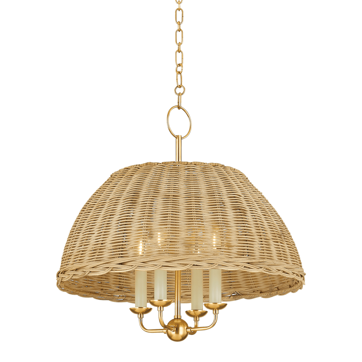 Pendant light in steel and aged brass 51x50cm Arwen - Mitzi
