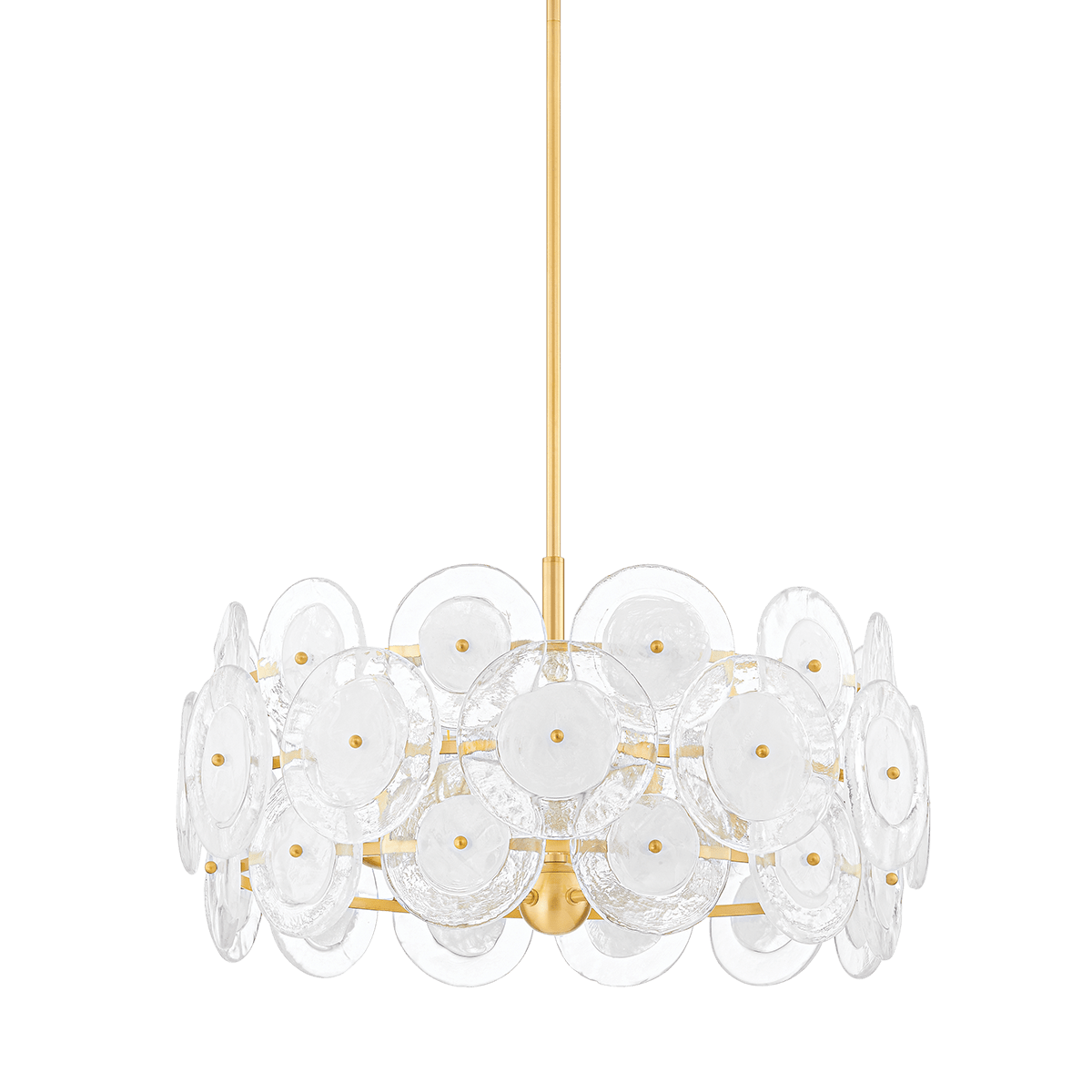 Suspension in steel with aged brass 60x33cm Zoella - Mitzi