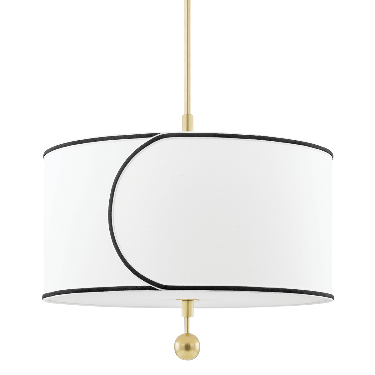 Pendant light in steel with aged brass 61x50cm Zara - Mitzi