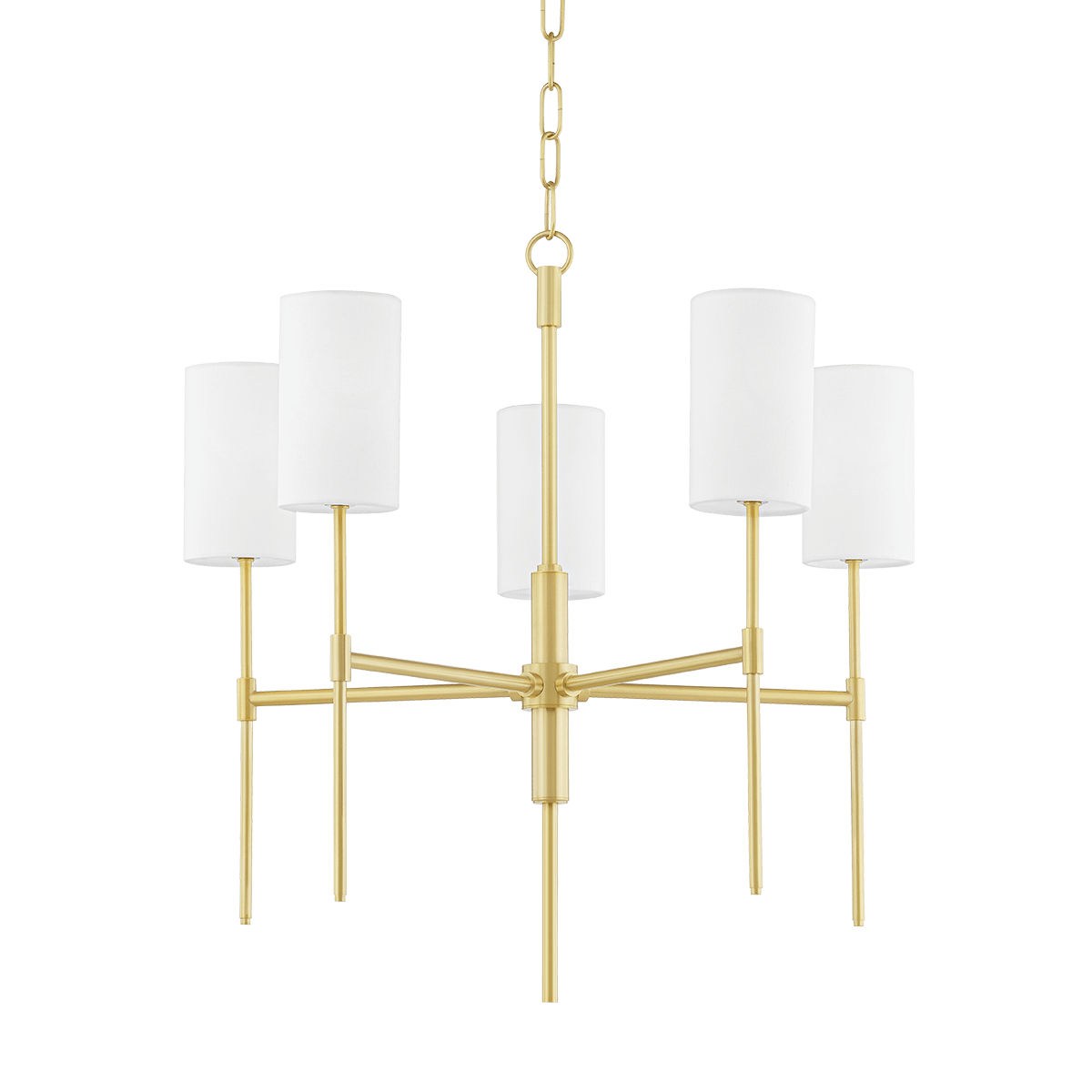 Suspension en acier laiton vieilli 61x62cm Olivia - Mitzi - The Cool Republic