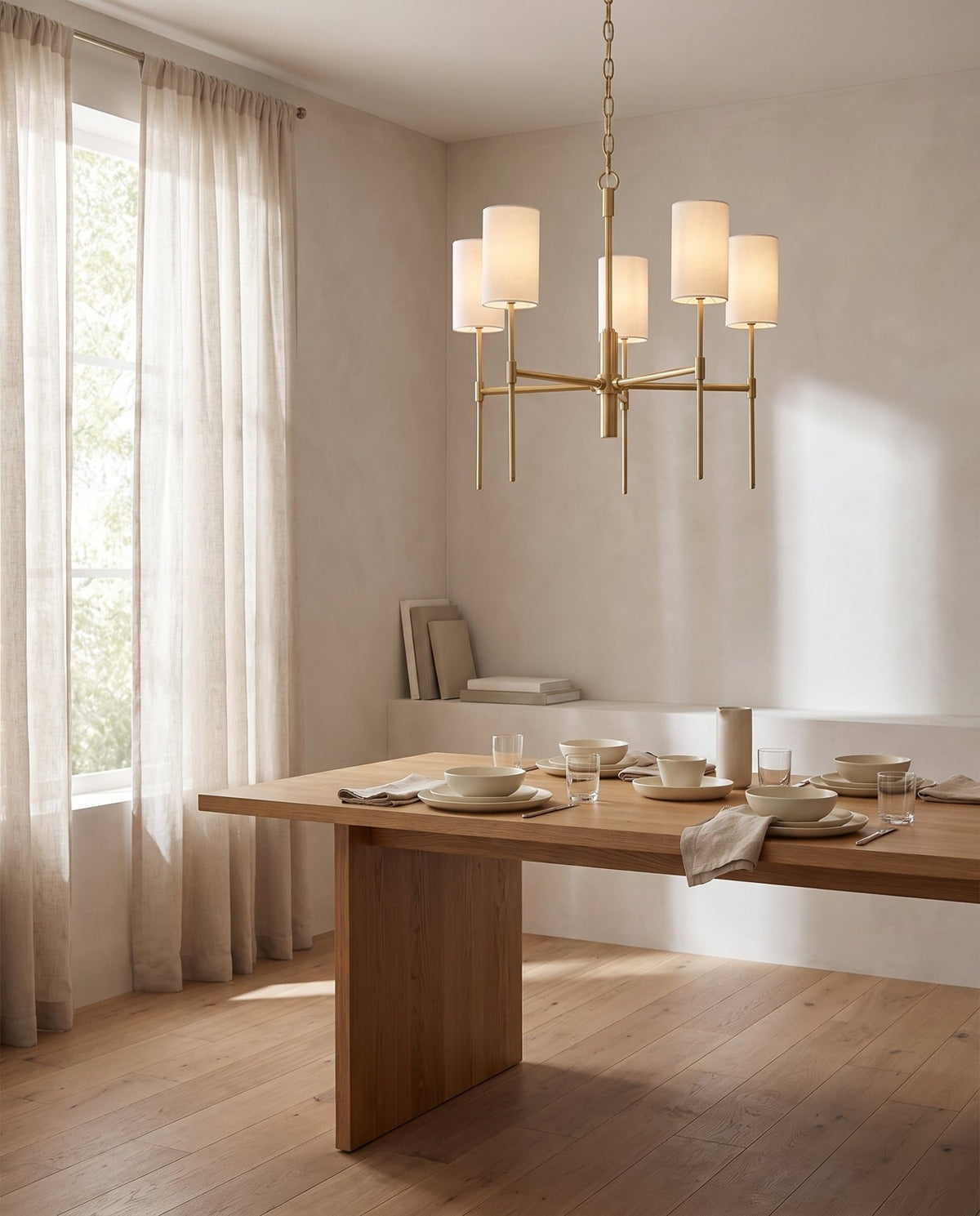 Suspension en acier laiton vieilli 61x62cm Olivia - Mitzi - The Cool Republic