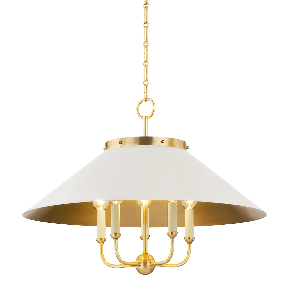 Suspension en acier laiton vieilli 70x51cm Clivedon - Hudson Valley Lighting - The Cool Republic