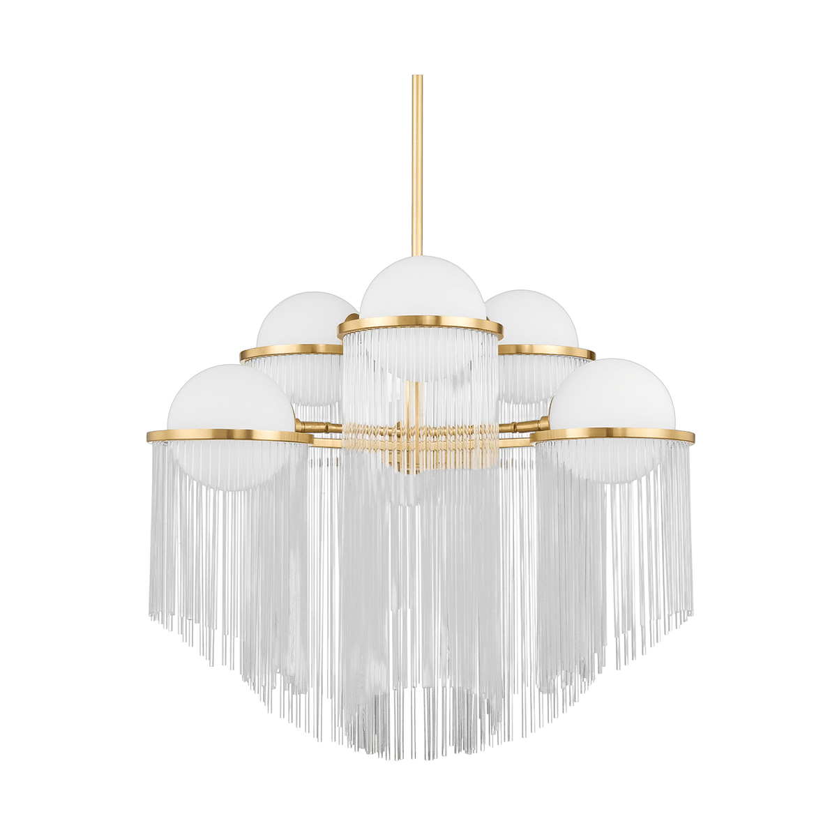 Suspension en acier laiton vieilli 80x67cm Celestial - Corbett Lighting - The Cool Republic