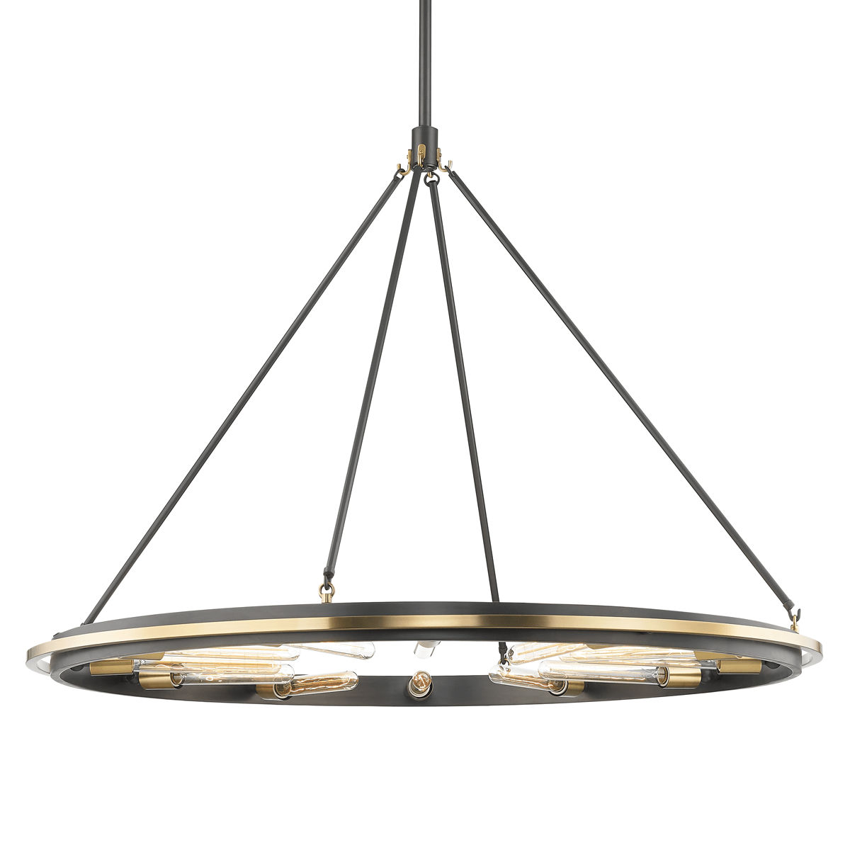 Suspension en acier laiton vieilli et bronze ancien 114x86cm Chambers - Hudson Valley Lighting - The Cool Republic