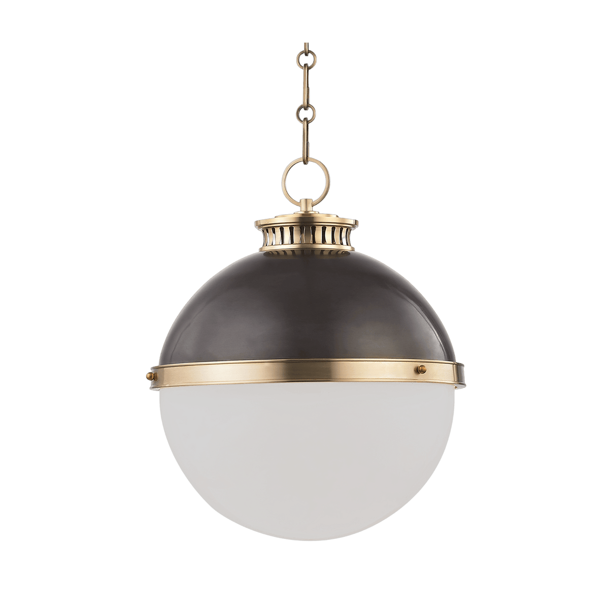 Suspension en acier laiton vieilli et bronze patiné 37x43cm Latham - Hudson Valley Lighting - The Cool Republic
