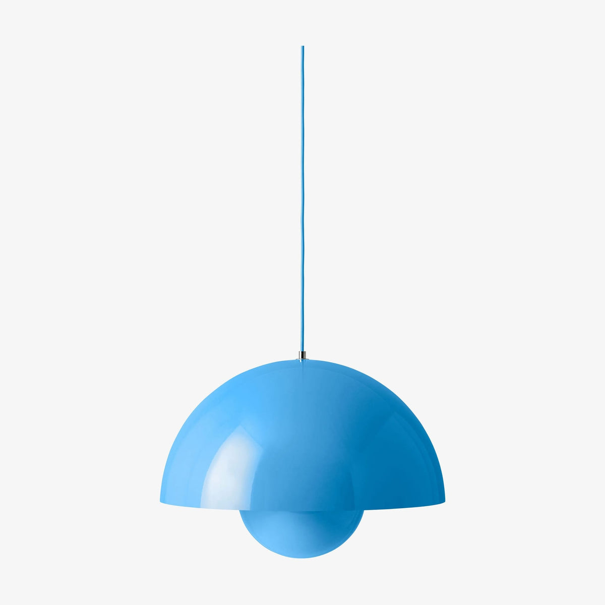 Suspension en acier peint bleu ciel 50cm Flowerpot VP2 - &tradition