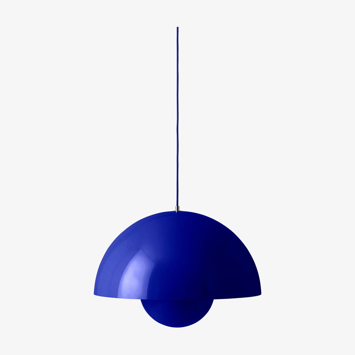 Suspension en acier peint bleu cobalt 50cm Flowerpot VP2 - &tradition