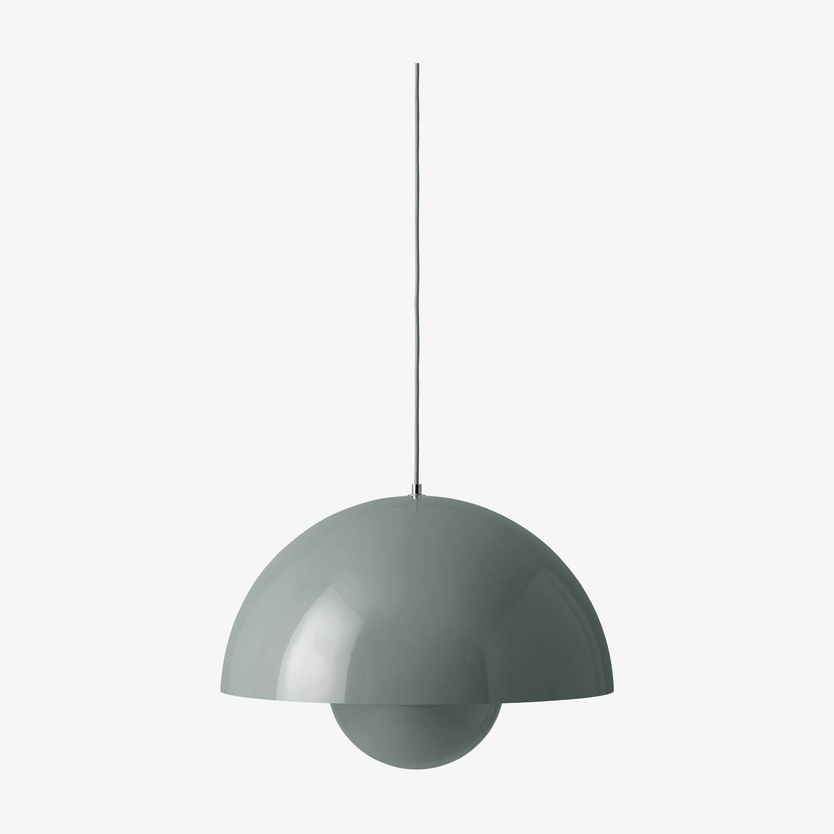 Suspension en acier peint bleu pierre 50cm Flowerpot VP2 - &tradition