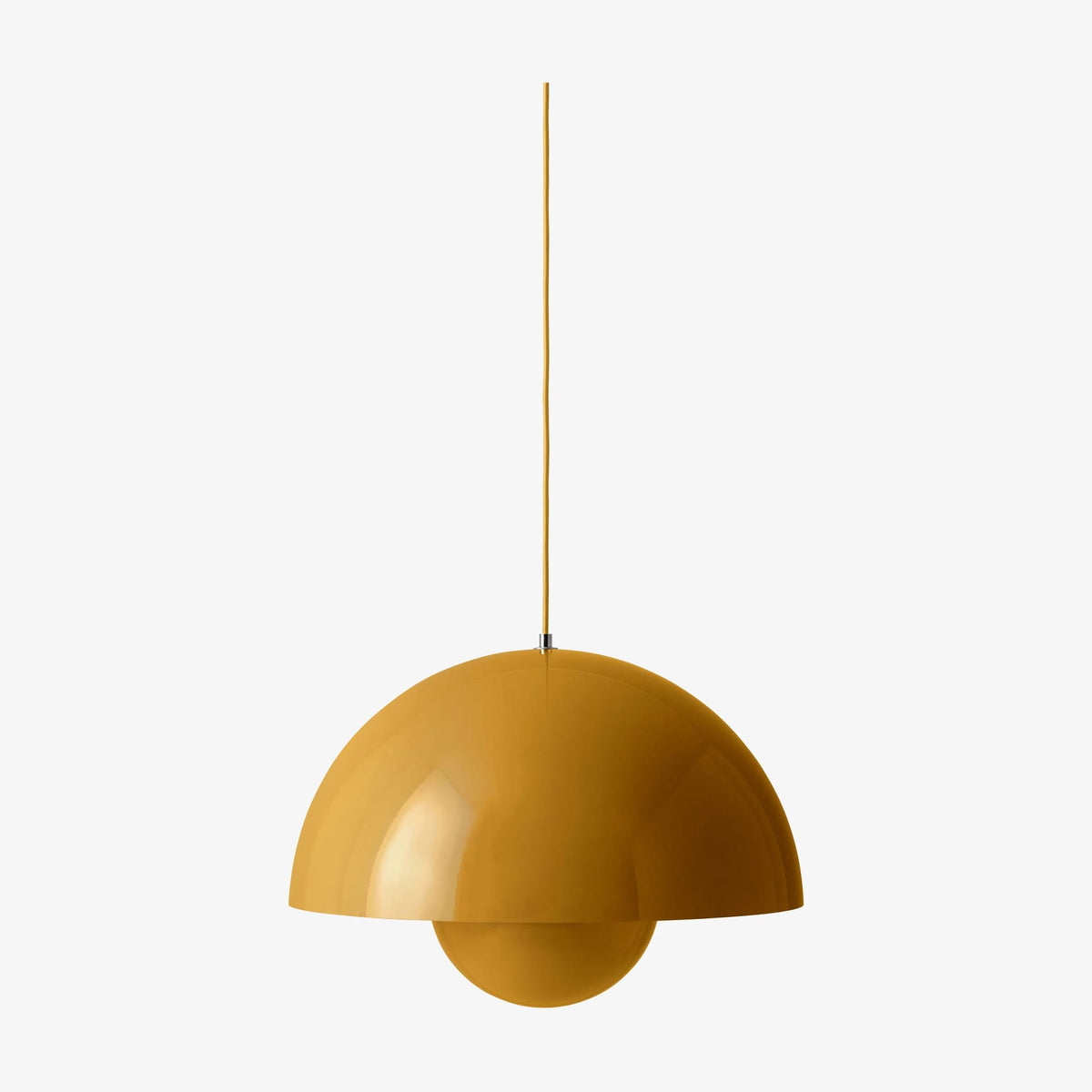 Suspension en acier peint jaune moutarde 50cm Flowerpot VP2 - &tradition