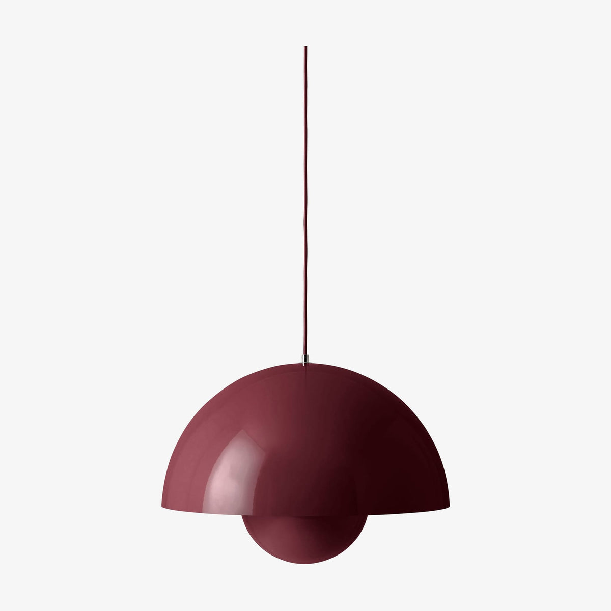 Suspension en acier peint prune 50cm Flowerpot VP2 - &tradition - The Cool Republic