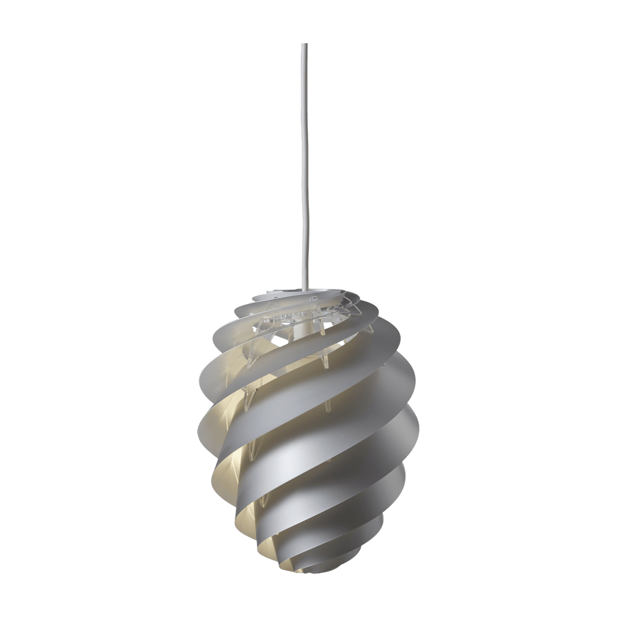 Suspension en acrylique blanche 18 x 23 cm Swirl 2 - Le klint - The Cool Republic