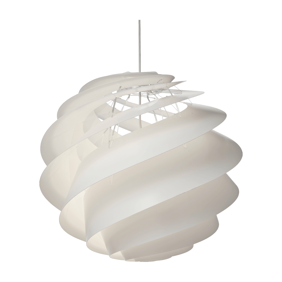 Suspension en acrylique blanche 65 x 60 cm Swirl 3 - Le klint - The Cool Republic