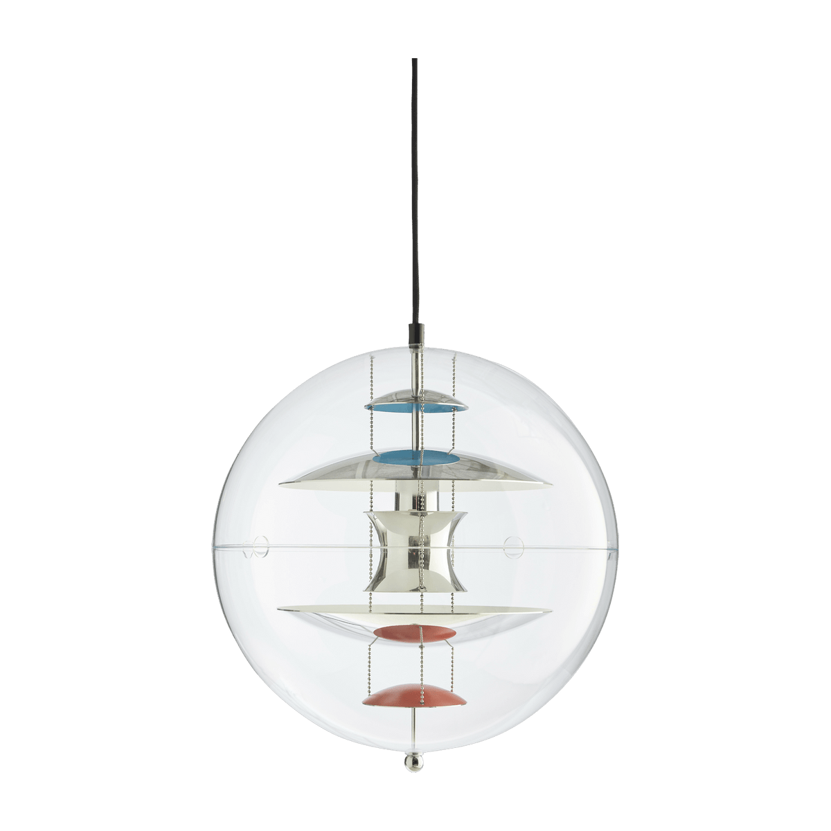 Pendant in acrylic and aluminum 40 cm VP Globe - Verpan - The Cool Republic