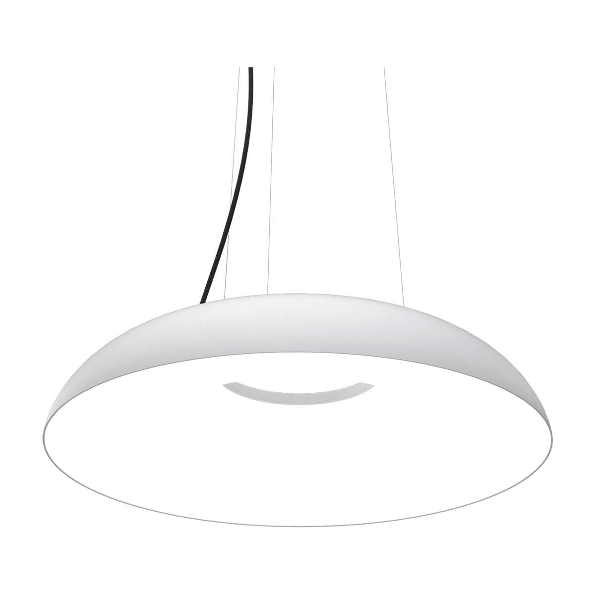 Suspension en aluminium blanc 60 x 12 cm Maggiolone - Martinelli Luce - The Cool Republic
