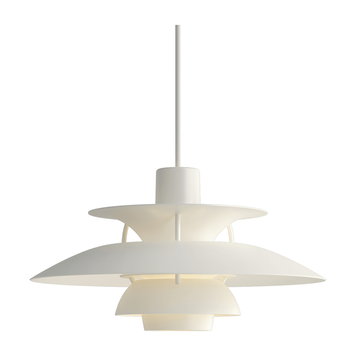 Suspension en aluminium blanc PH5 Mini - Louis Poulsen - The Cool Republic