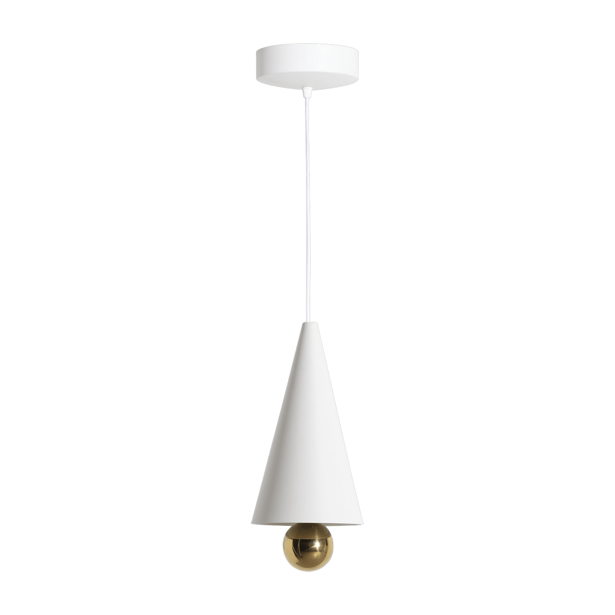 Suspension en aluminium blanche 16 cm Cherry - Petite Friture - The Cool Republic