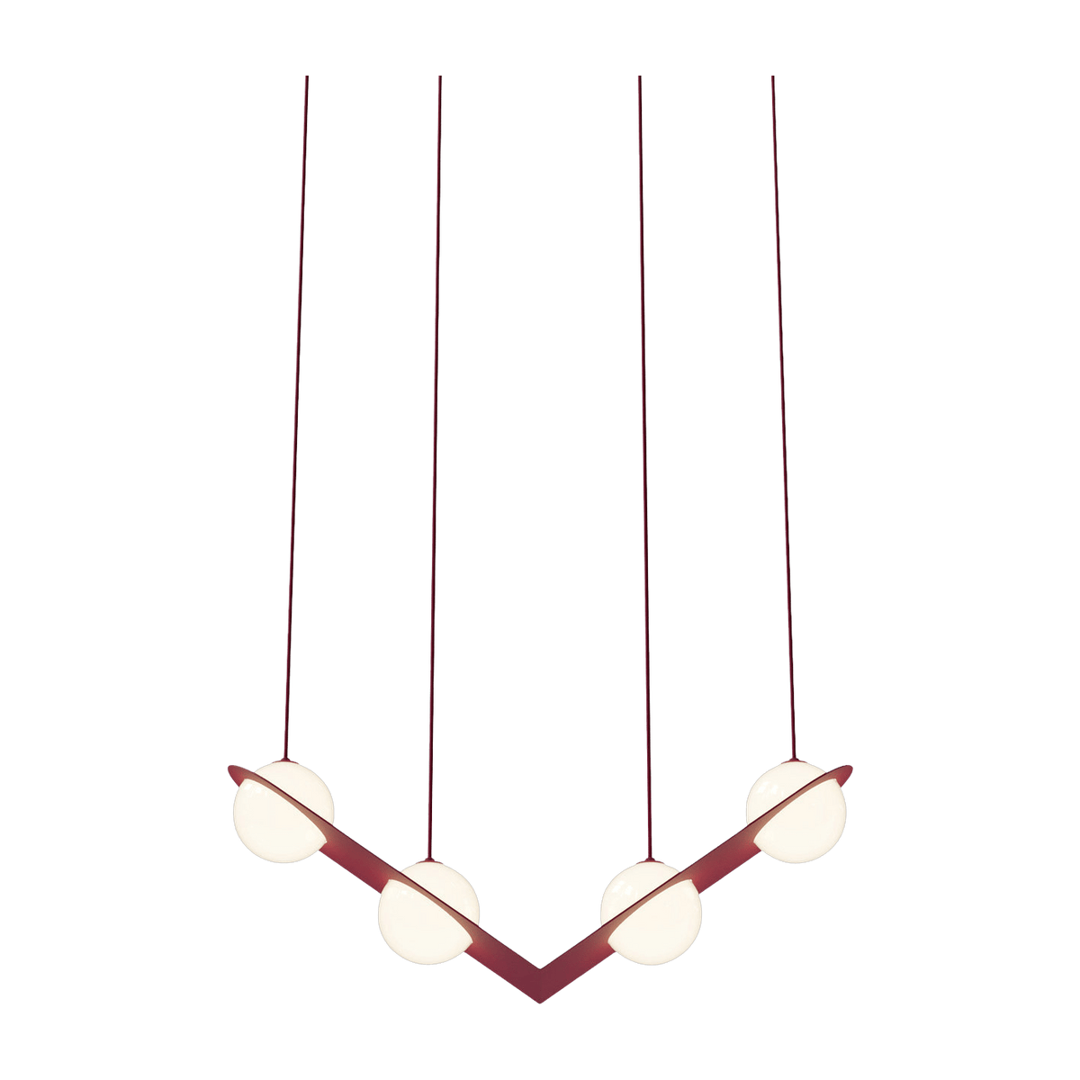Suspension en aluminium bordeaux Laurent n°2 - Lambert & Fils - The Cool Republic